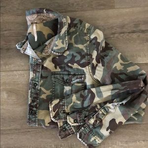 Free People Camo Army shirt